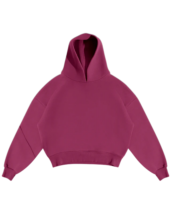 Hoodie In Rose Velvet